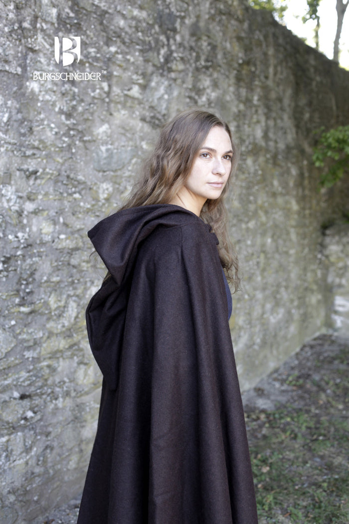 Cloak Hibernus, brown, wool blend
