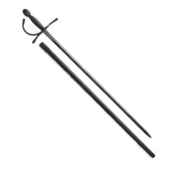 Black pirate rapier Jack, semi-sharp