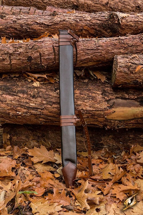 LARP sword scabbard, L, right-handed, black