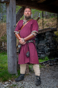 Celtic tunic, short sleeves, red