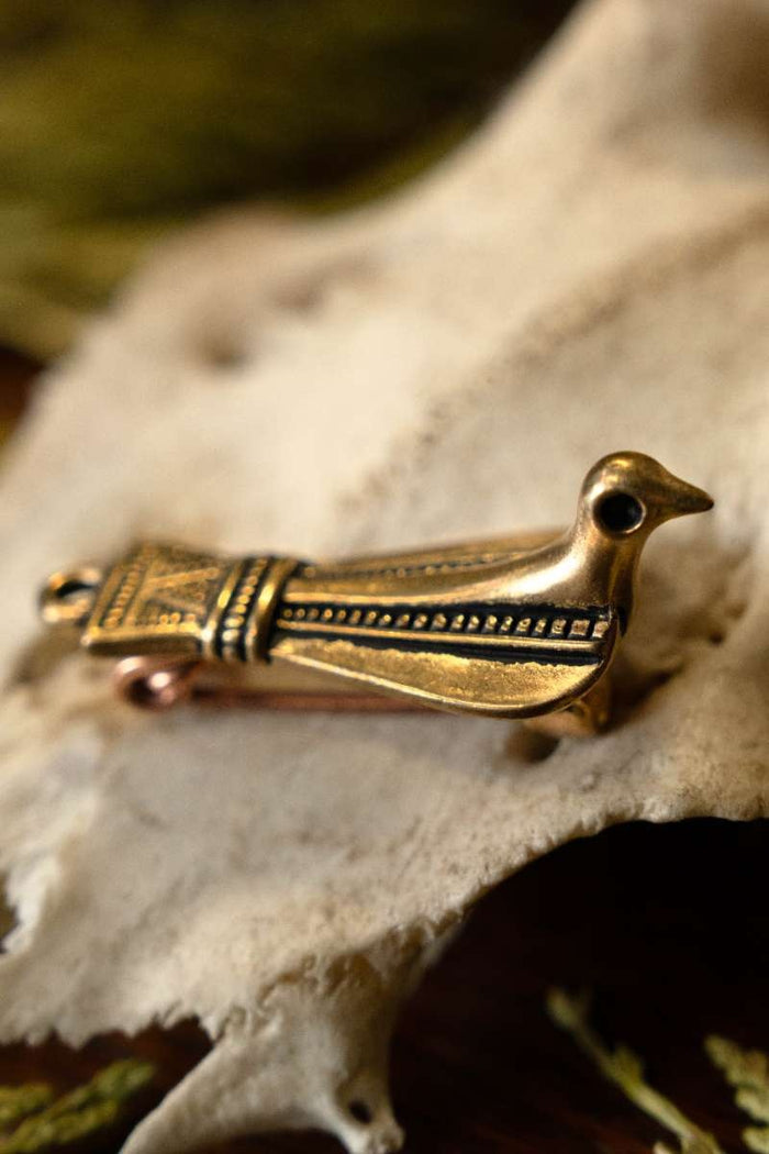 Roman bird fibula, bronze