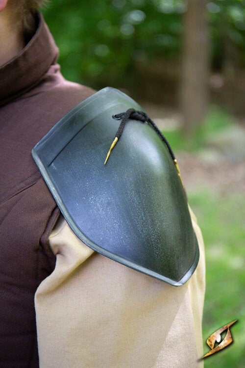 Spaulders shoulder plates, blackened, 1 mm