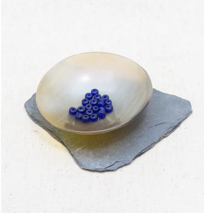 Viking glass beads Birka, 10 pieces, blue