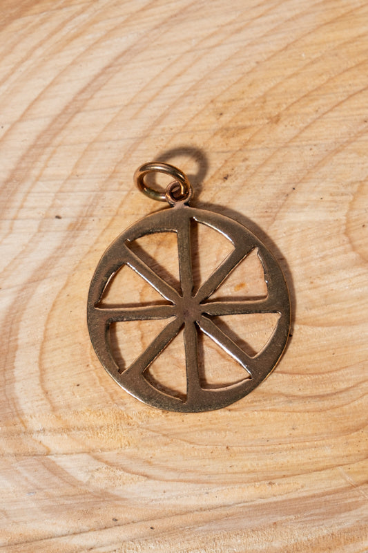 Slavic Kolovrat Amulet, bronze