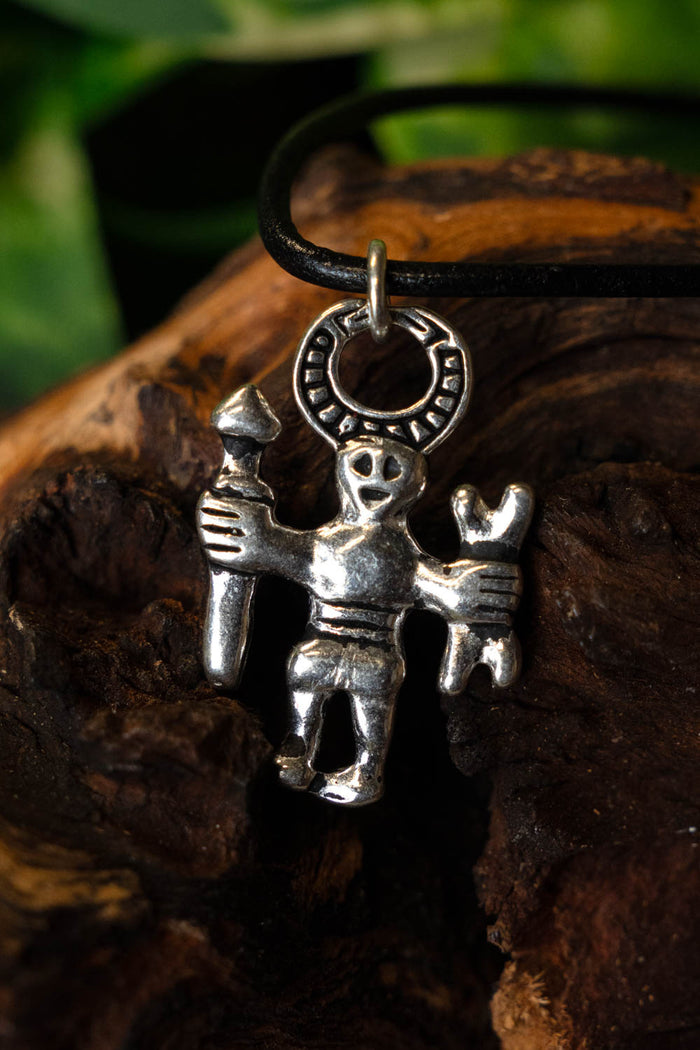 Vendel völva Odin amulet Uppland, silvered bronze