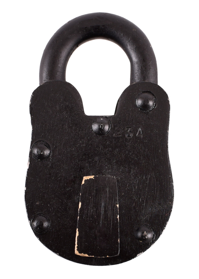 Medieval padlock with two keys