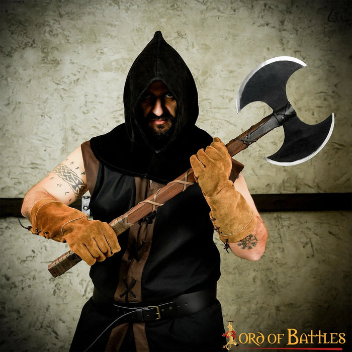 Executioner hood, suede, black