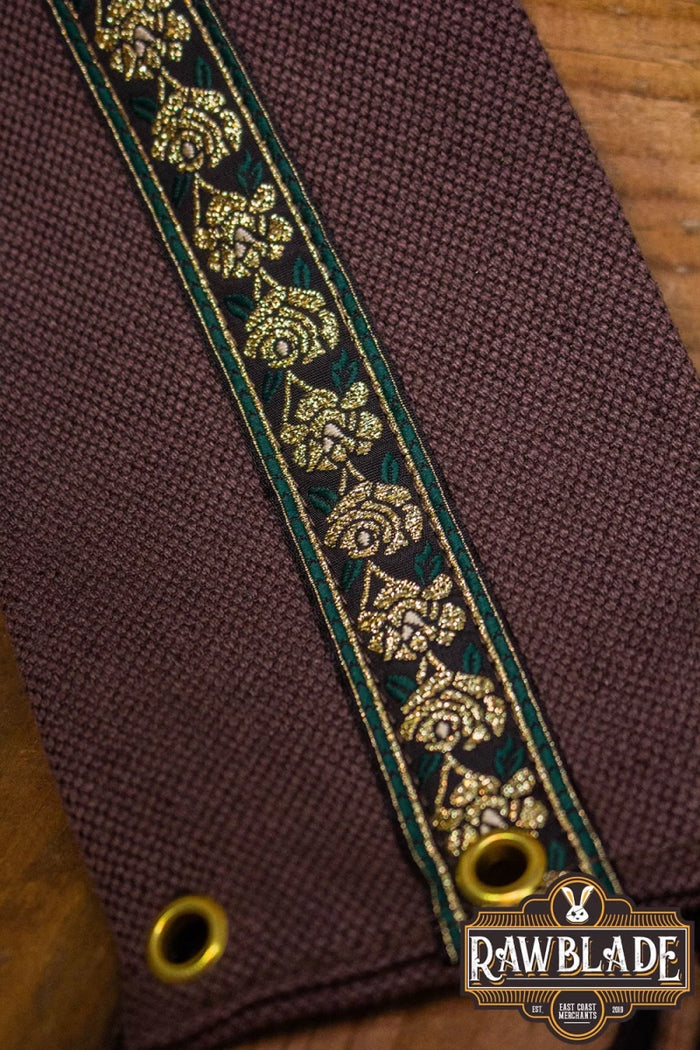 Fabric belt Jeanne, brown-green