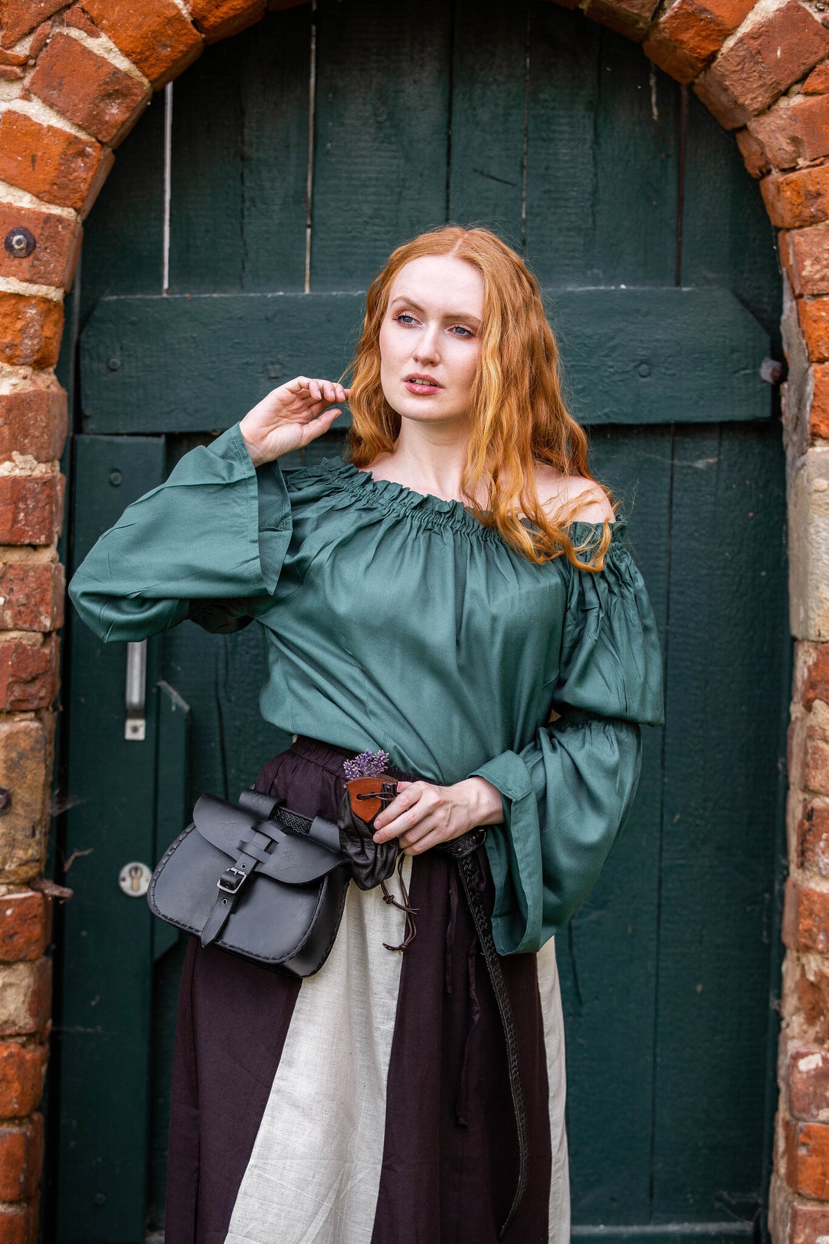 Baroque blouse, green