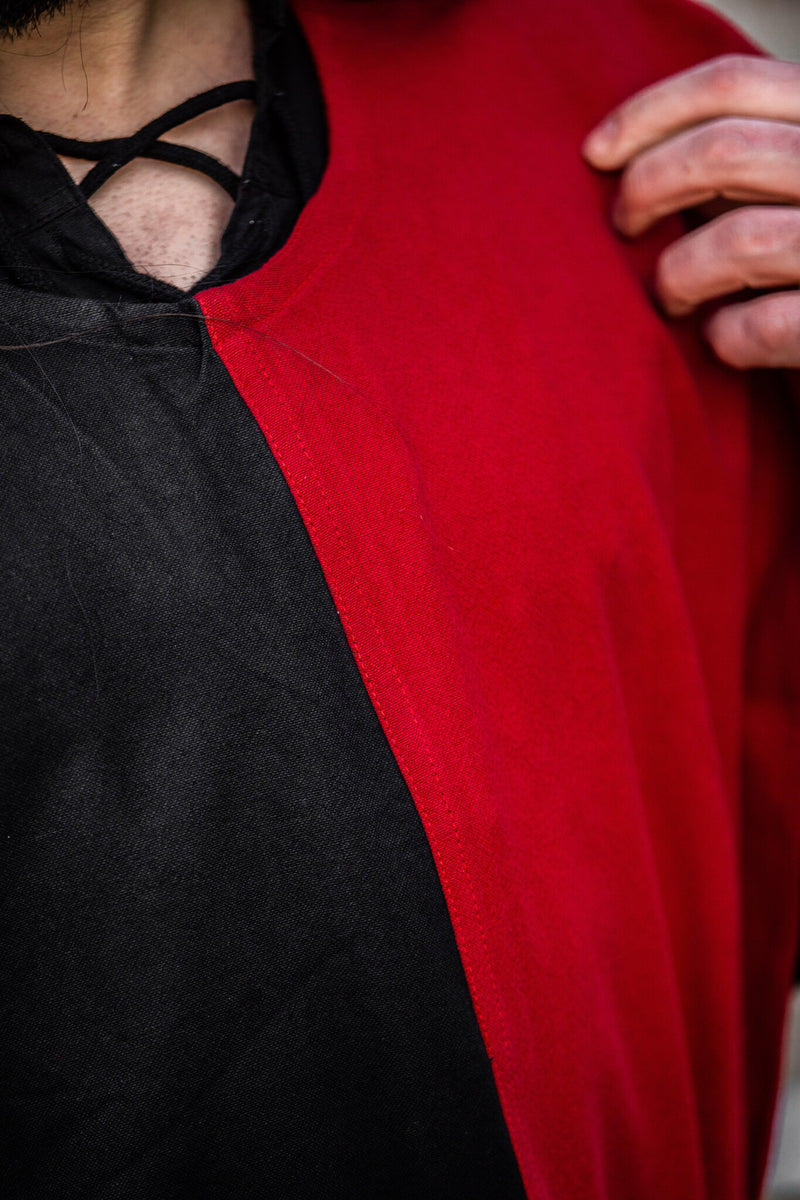 Surcoat, checked, black-red