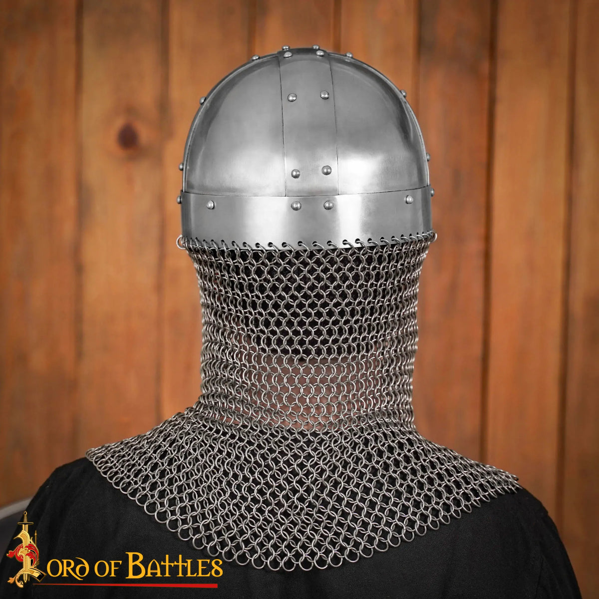 10th century Viking spectacle helmet with chain mail, 1.6 mm