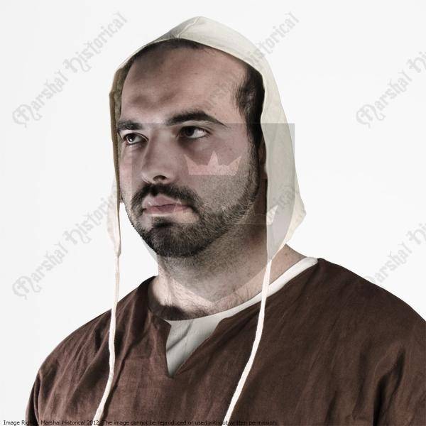 Medieval coif, cream