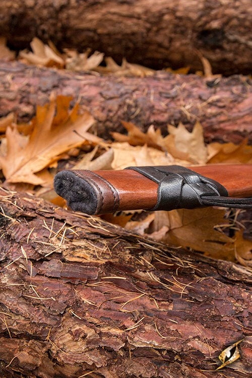 LARP sword scabbard, M, right-handed, brown