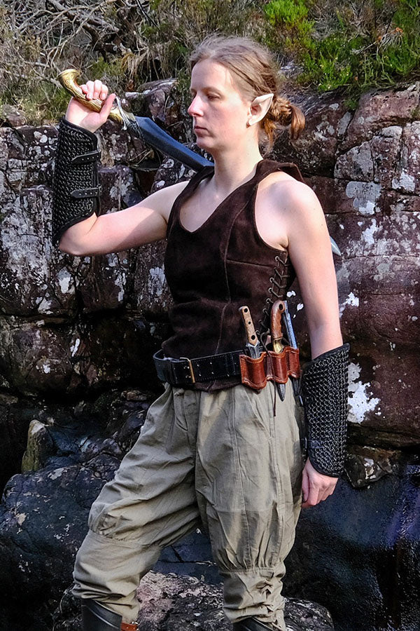 Corpetto in pelle Lisa, marrone