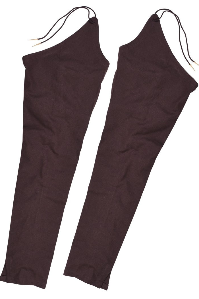 Medieval chausses with laces, brown