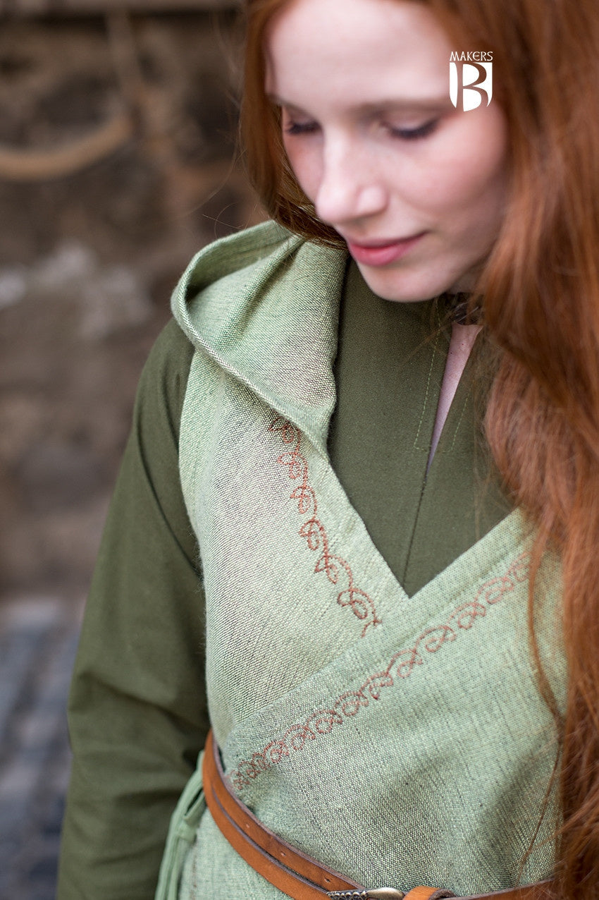 Wrap dress Dala, linden green