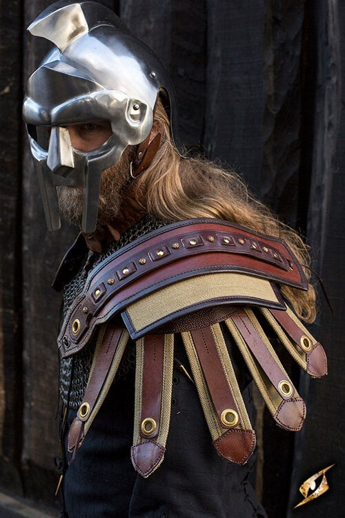 Roman Pauldrons, Pair, LARP