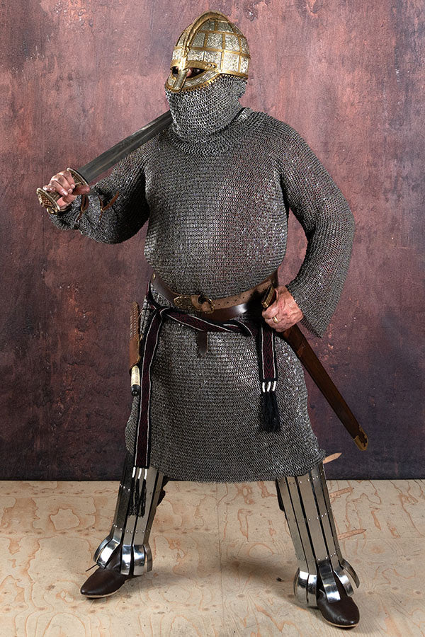 Hauberk, mixed, flat rings, round rivets, 6 mm