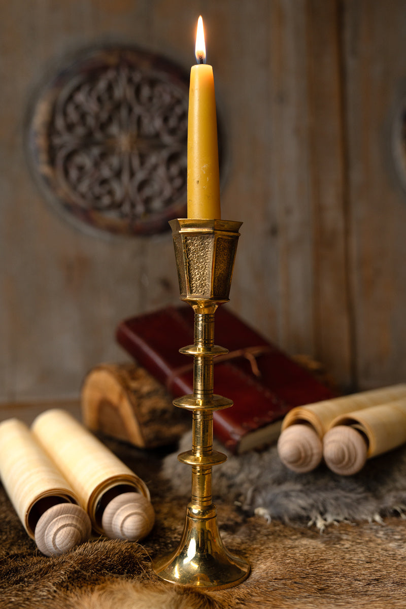 Medieval candlestick, brass
