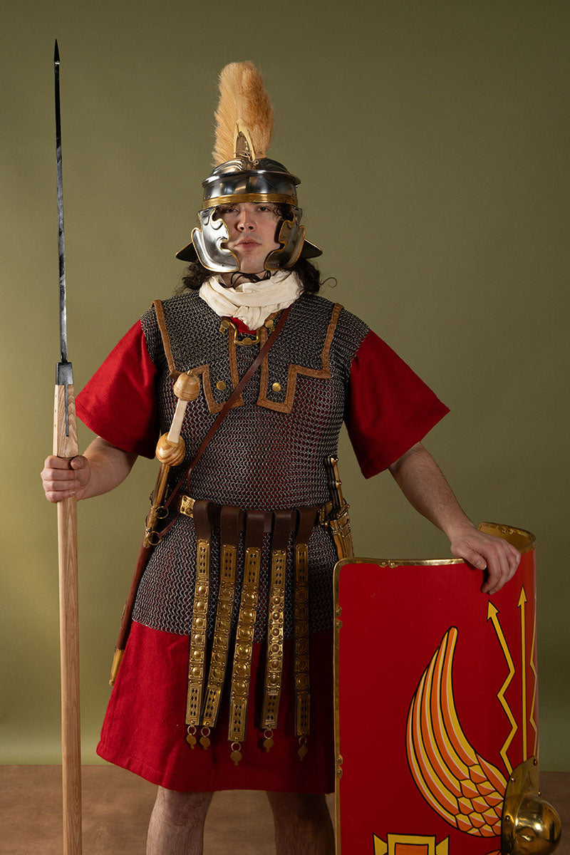 Romersk hjälmkam, röd