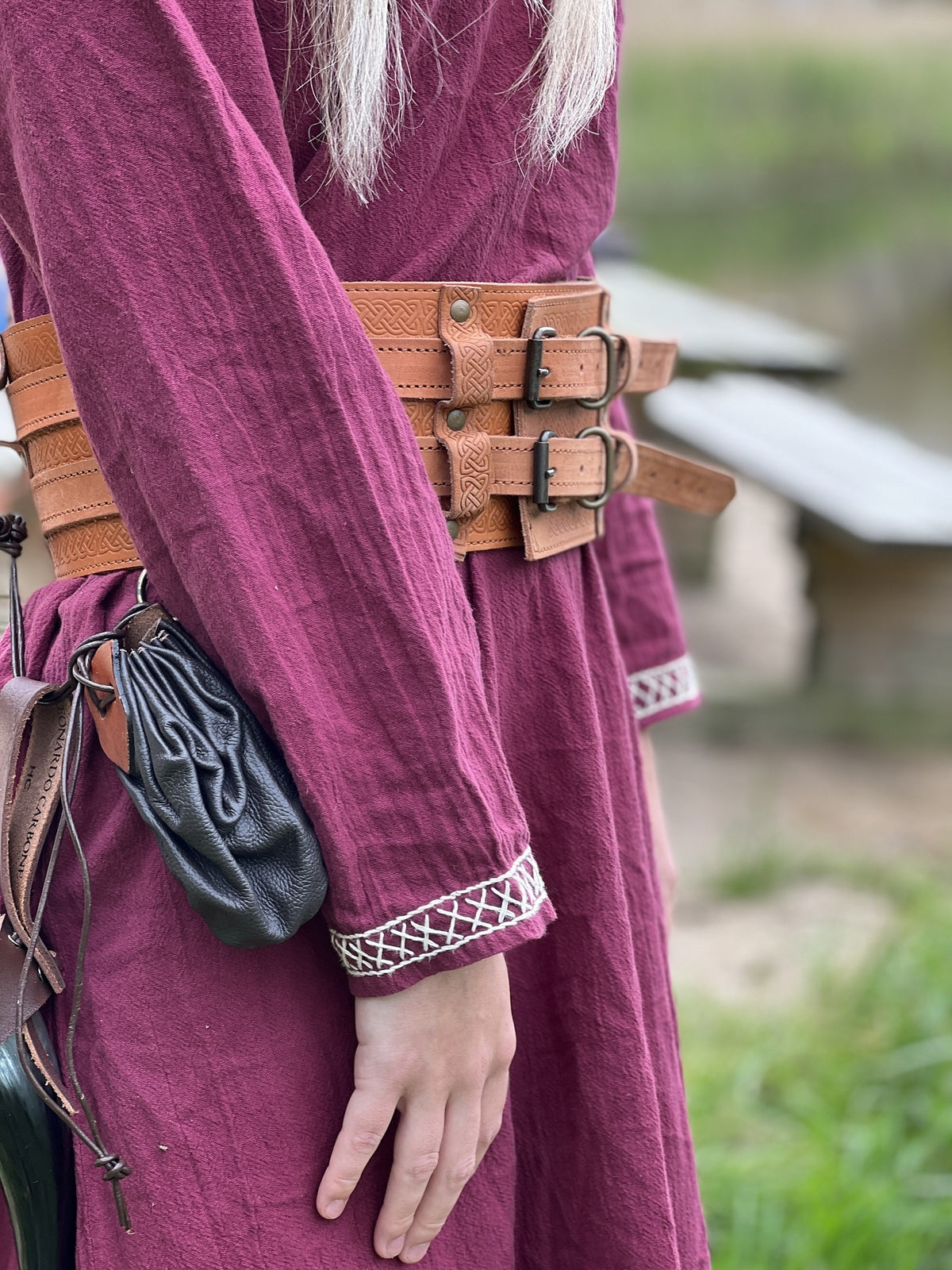 Early medieval dress Aelswith, red