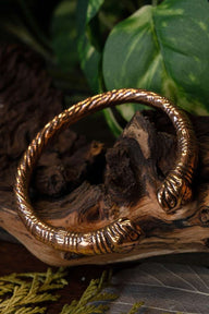 Viking bracelet Midgard snake, bronze