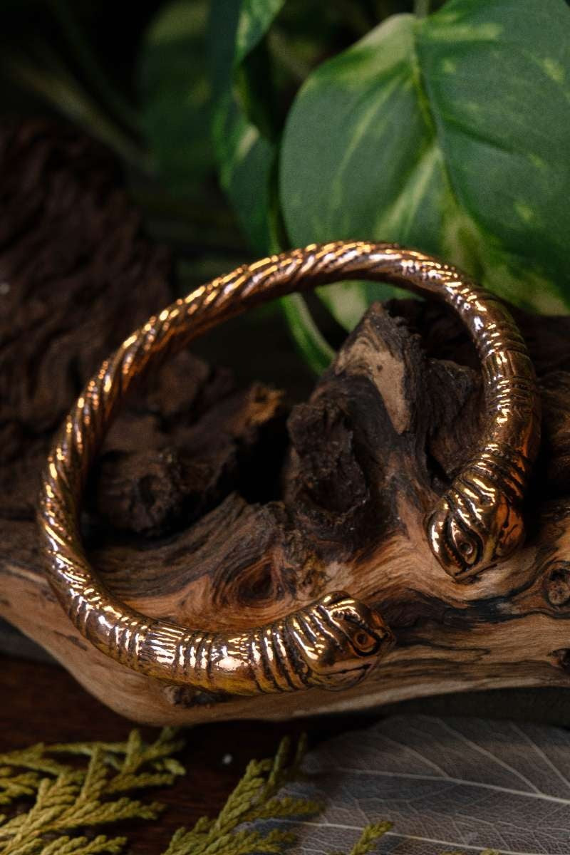 Bracelet viking Midgardsormr, en bronze