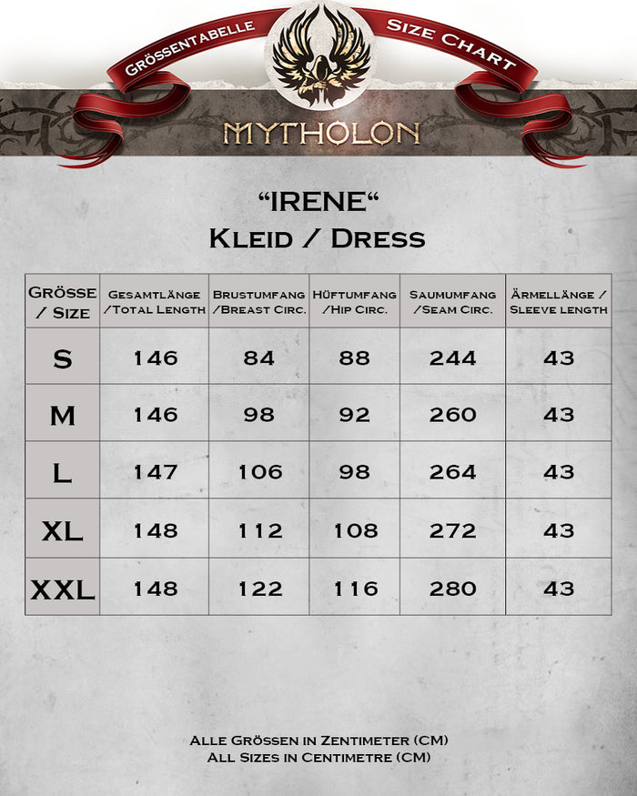 Medieval dress Irene, red