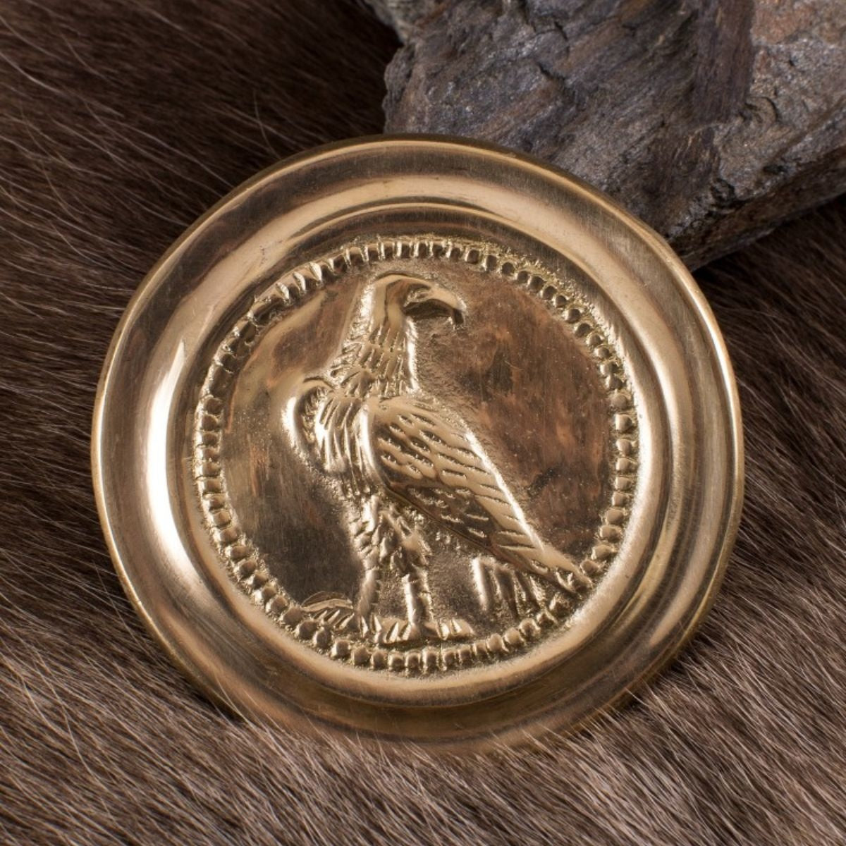 Roman phalera small eagle gold colour