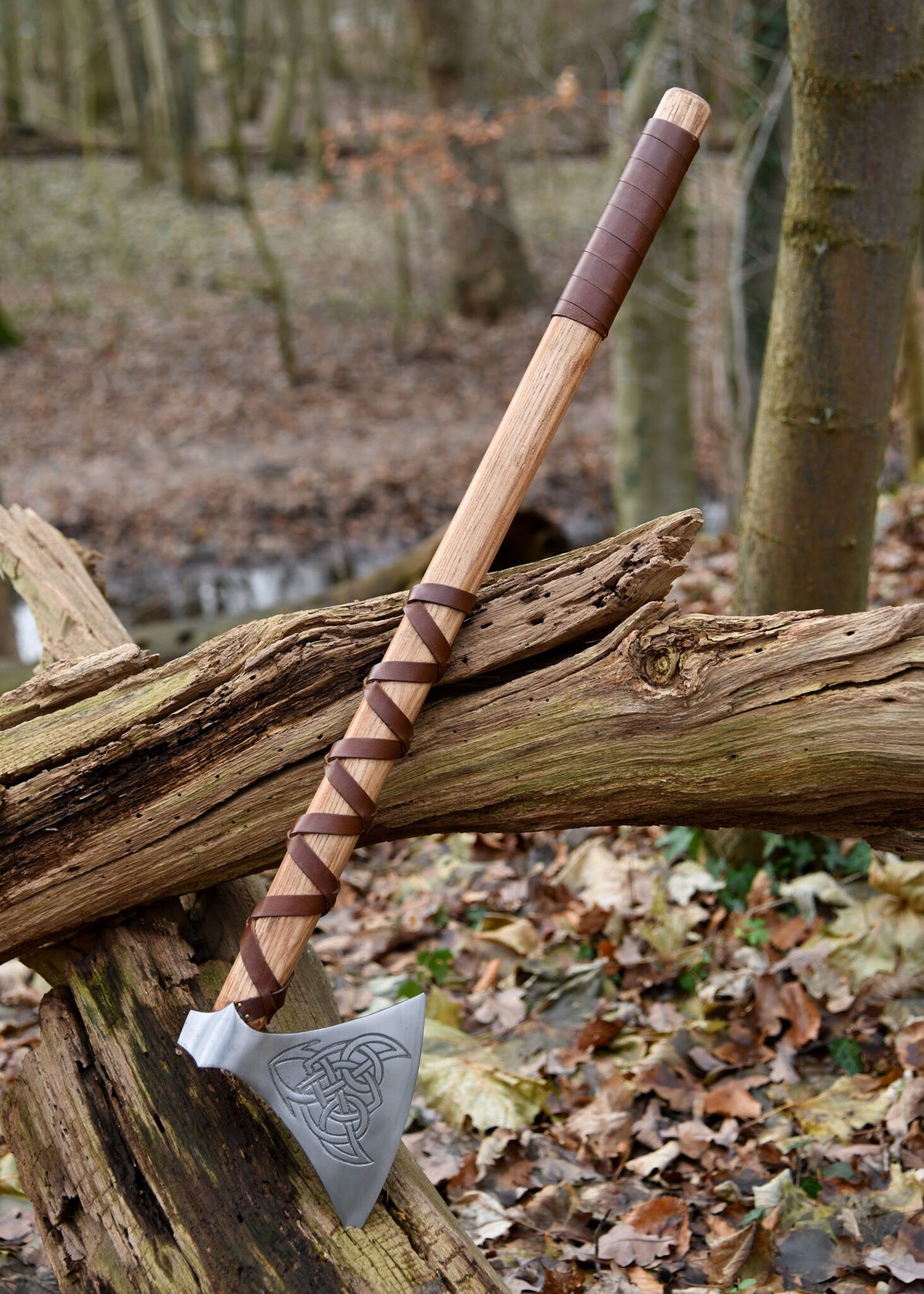 Viking axe, type M, engraved, semi-sharp