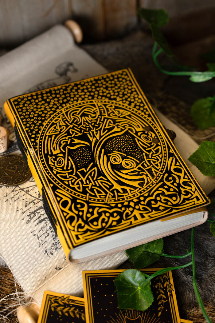Leather book Celtic tree of life