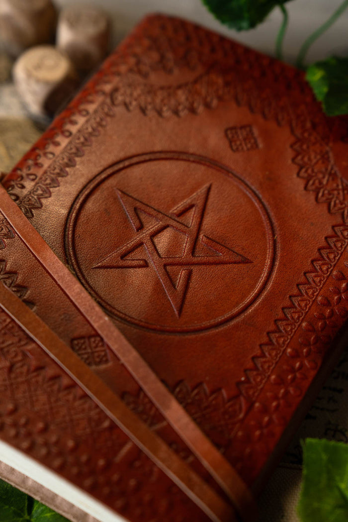 Leather journal Pentagram