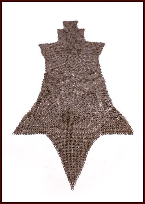 Chain mail chausses, flat rings - round rivets, 8 mm