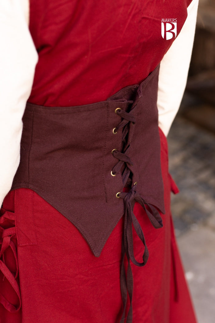 Cotton corset Thana, brown