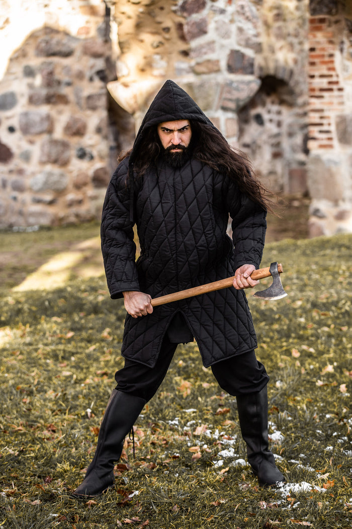 Medieval gambeson, black