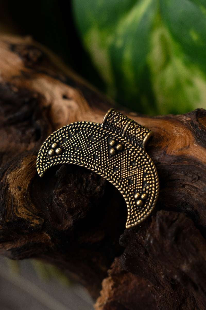 Slavic Lunula amulet small, bronze