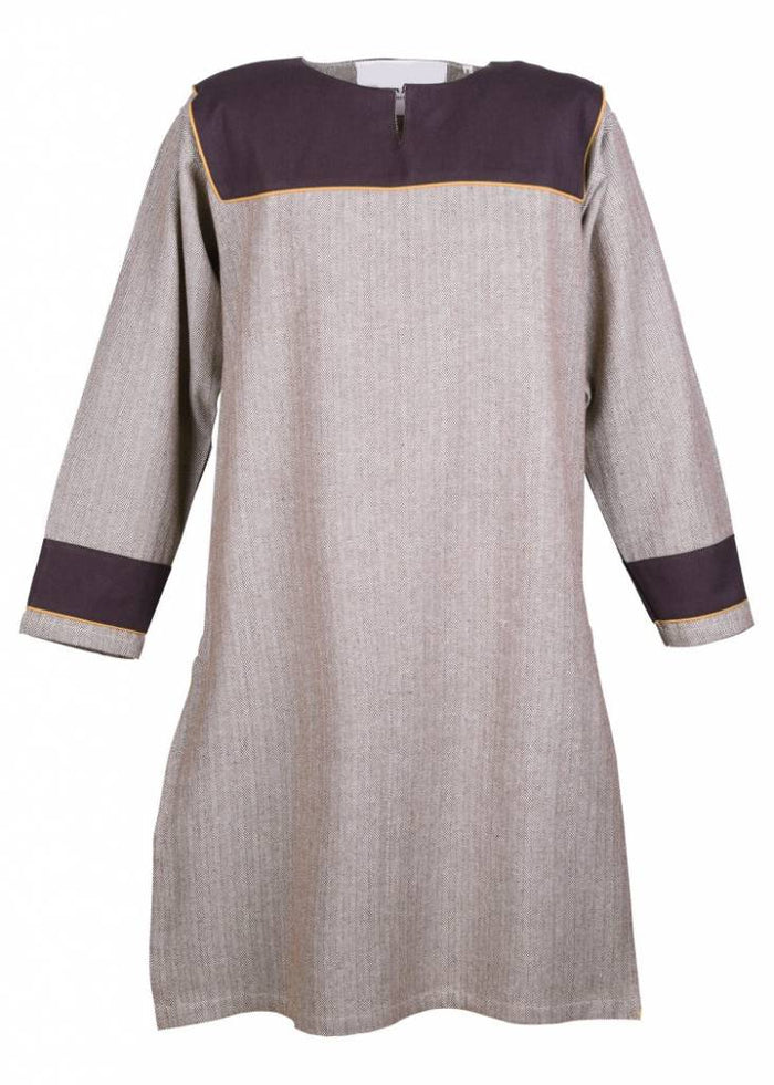 Germanic Thorsberg tunic, herringbone pattern, brown