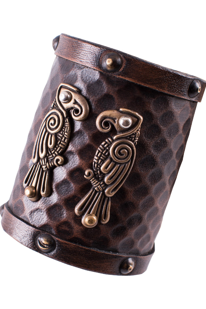 Bracelet Huginn & Muninn, leather