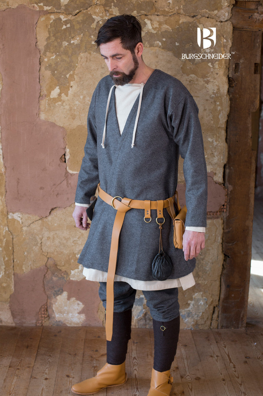 Viking caftan Loki (grey), wool blend