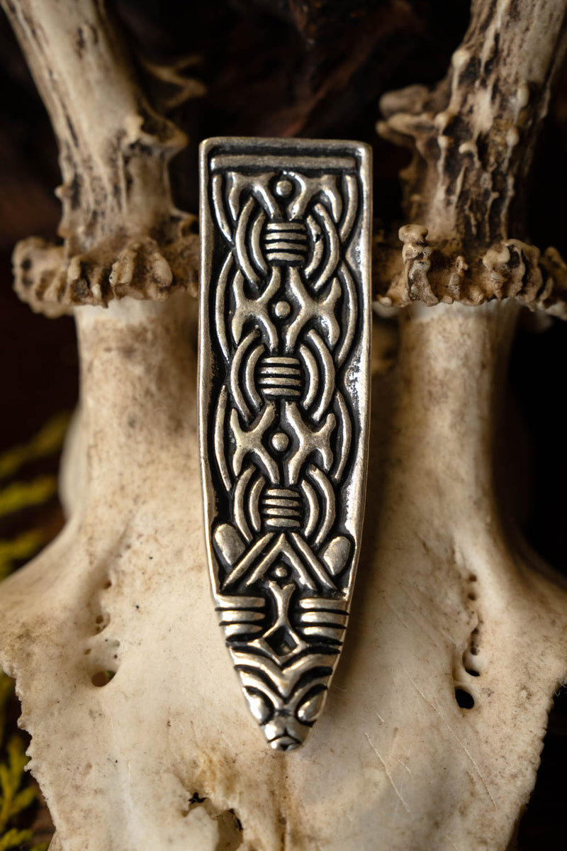 Bout de ceinture viking Borre, argenté