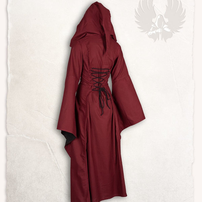 Medieval dress Ophelia, red-black
