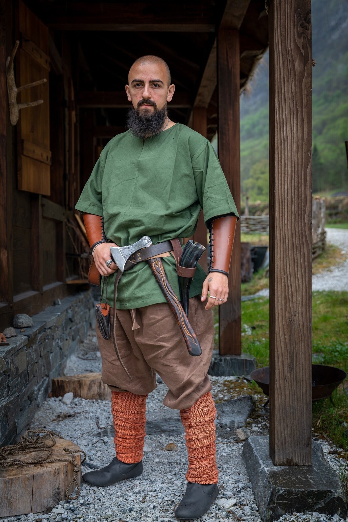 Viking tunic Uhtred, green
