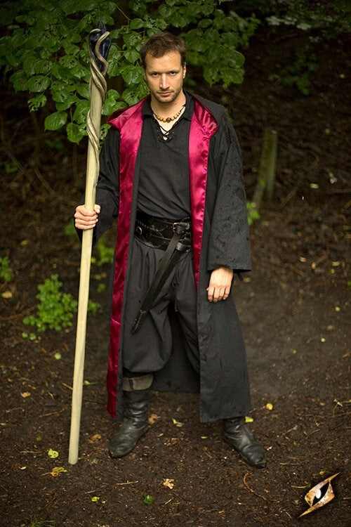Wizard robe, black-red