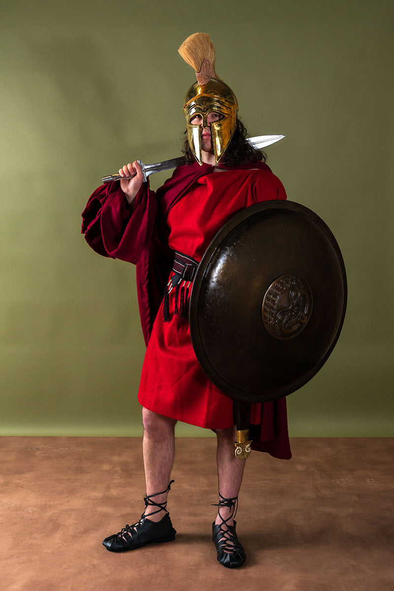 Leren ijzertijdsandalen zwart