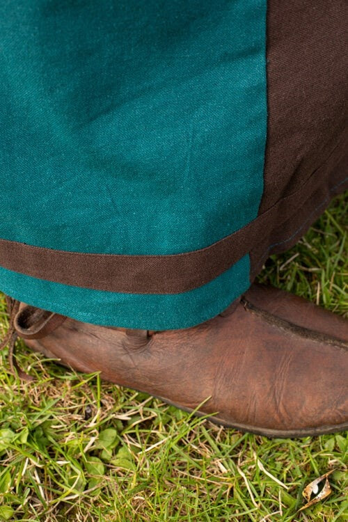 Abito vichingo Astrid, azzurro-marrone