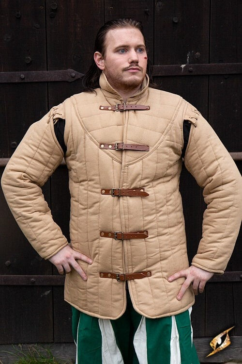 Medieval gambeson, beige