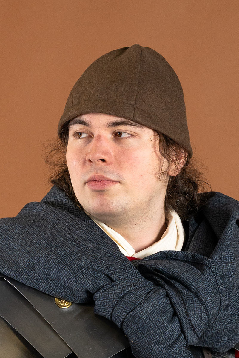 Viking cap, Birka, 100% wool, brown