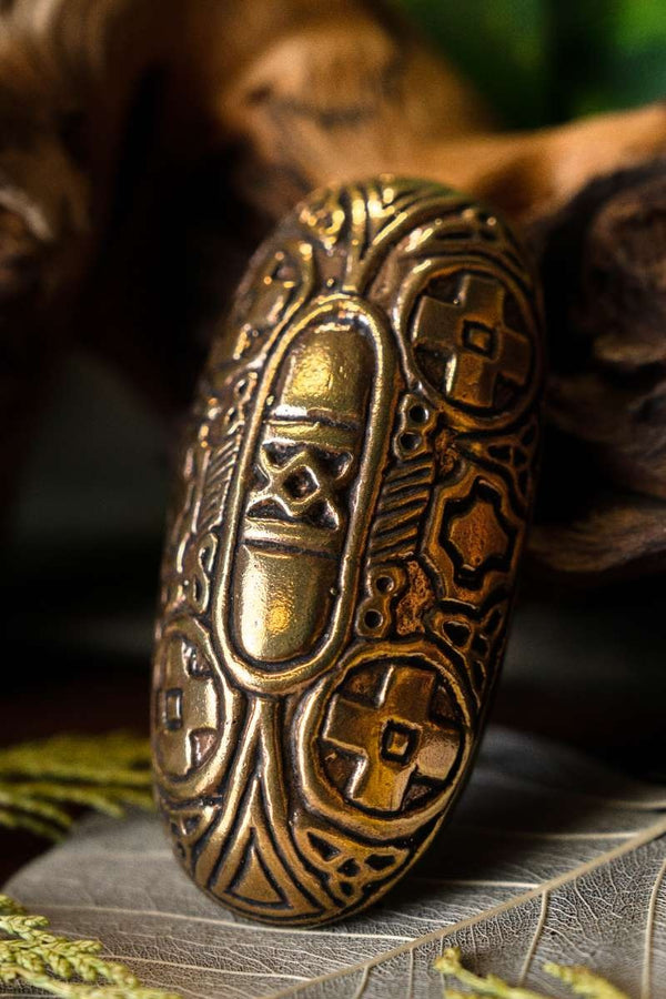 Viking tortoise brooch sun crosses, bronze, price per piece