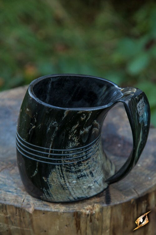 Horn cup Shetland, dark, 500-650 ml