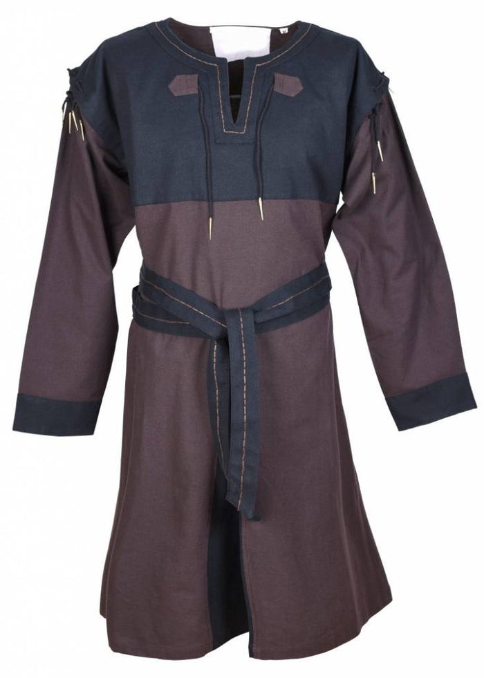Medieval tunic Skjoldehamm, brown-black